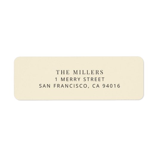 Modern Minimalist Wedding Address Label (Voorkant)