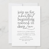 Modern Minimalist Wedding Beautiful Love Dinner Kaart (Voorkant)