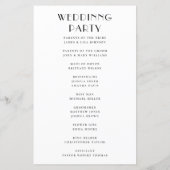 Modern Minimalist Wedding | Black & White Program (Achterkant)