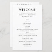 Modern Minimalist Wedding | Black & White Program (Voorkant / Achterkant)