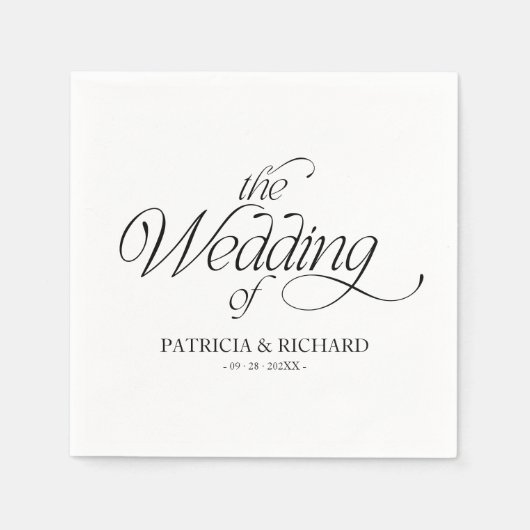 Modern Minimalist Wedding Elegant  Servet (Voorkant)