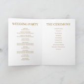 Modern minimalist Wedding Folded Program Programma (Binnen)