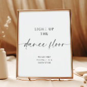 Modern Minimalist Wedding Glow Stick Poster