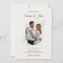 Modern Minimalist Wedding Invitation Kaart