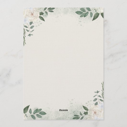 Modern Minimalist Wedding Invitation Template Kaart (Achterkant)