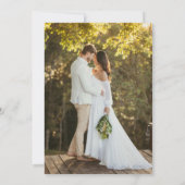 Modern Minimalist Wedding invitation with 2 photos Kaart (Achterkant)