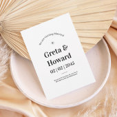 Modern Minimalist Wedding Invitation with star Kaart