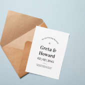 Modern Minimalist Wedding Invitation with star Kaart