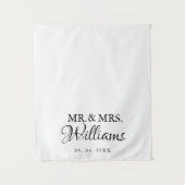 Modern Minimalist Wedding Personalized name Sign Wandkleed (Voorkant)