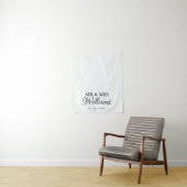 Modern Minimalist Wedding Personalized name Sign Wandkleed (In situ)