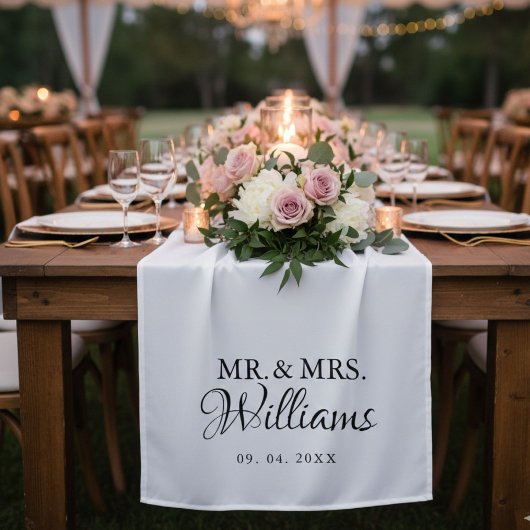 Modern Minimalist Wedding Personalized name Sign Wandkleed