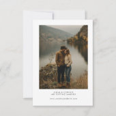 Modern Minimalist Wedding Photo Save the Date (Voorkant)