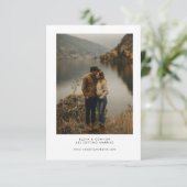 Modern Minimalist Wedding Photo Save the Date (Staand voorkant)