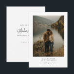 Modern Minimalist Wedding Photo Save the Date<br><div class="desc">Planning an elegant wedding? You need stationery that looks amazing without breaking the bank. This modern minimalist wedding photo save-the-date gives you a gorgeous, high-end look on a budget. Instead of busy graphics, this layout lets your picture steal the show. It mixes elegant stylish typography with a beautiful handwritten script...</div>