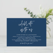 Modern Minimalist Wedding Reception Dinner Kaart (Staand voorkant)