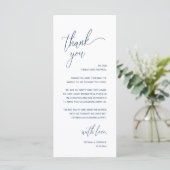Modern Minimalist Wedding Reception Thank You Card Programmakaart (Staand voorkant)