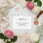 Modern Minimalist Wedding Registry Card Informatiekaartje