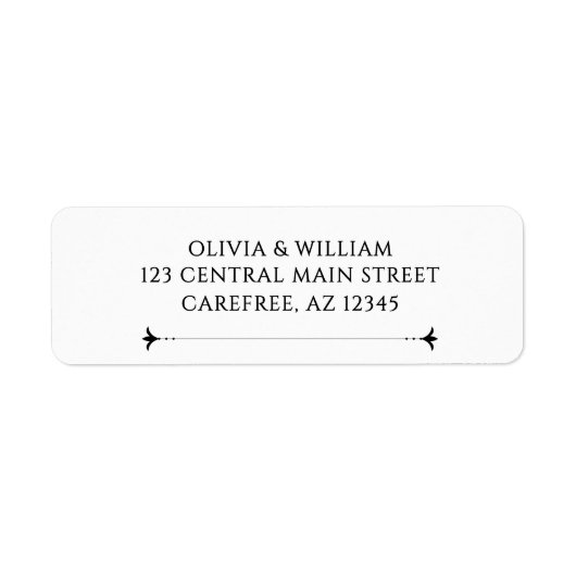 Modern Minimalist Wedding Return Address Label (Voorkant)