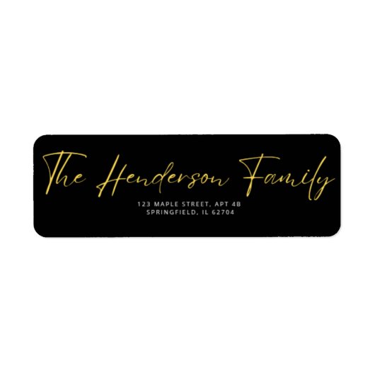 Modern Minimalist Wedding Return Address Labels -  (Voorkant)