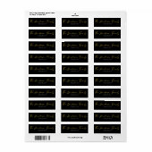 Modern Minimalist Wedding Return Address Labels -  (Full Sheet)