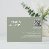 Modern Minimalist Wedding RSVP Card Kaartje (Staand voorkant)