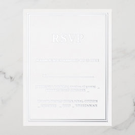 Modern minimalist Wedding RSVP Folie Uitnodiging Briefkaart