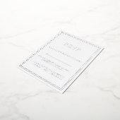 Modern minimalist Wedding RSVP Folie Uitnodiging Briefkaart (Gedraaid)