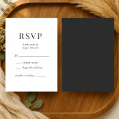 Modern Minimalist Wedding RSVP  Kaartje