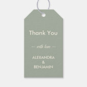 Modern Minimalist Wedding | Sage Green Timeless Cadeaulabel (Voorkant)