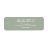 Modern Minimalist Wedding | Sage Green Timeless Etiket (Voorkant)