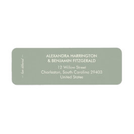 Modern Minimalist Wedding | Sage Green Timeless  Etiket