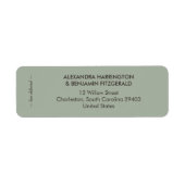 Modern Minimalist Wedding | Sage Green Timeless Etiket (Voorkant)