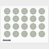 Modern Minimalist Wedding | Sage Green Timeless  Ronde Sticker (Vel)