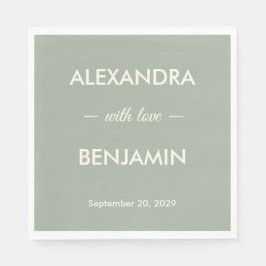 Modern Minimalist Wedding | Sage Green Timeless  Servet