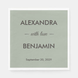 Modern Minimalist Wedding | Sage Green Timeless  Servet