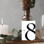 Modern Minimalist Wedding Table Number Card Kaart