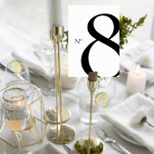 Modern Minimalist Wedding Table Number Card Kaart