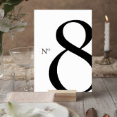 Modern Minimalist Wedding Table Number Card Kaart