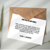 Modern Minimalist Wedding Thank You Notitiekaartje