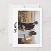 Modern Minimalist Wedding Thank You Notitiekaartje (Voorkant)