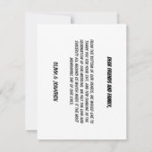 Modern Minimalist Wedding Thank You Notitiekaartje (Achterkant)