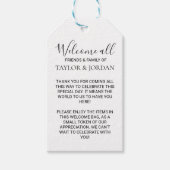 Modern Minimalist Wedding Welcome Bag Minimalist Cadeaulabel (Voorkant)