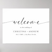 Modern Minimalist Wedding Welcome Poster (Voorkant)