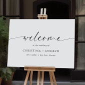 Modern Minimalist Wedding Welcome Poster