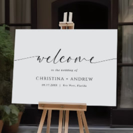Modern Minimalist Wedding Welcome Poster