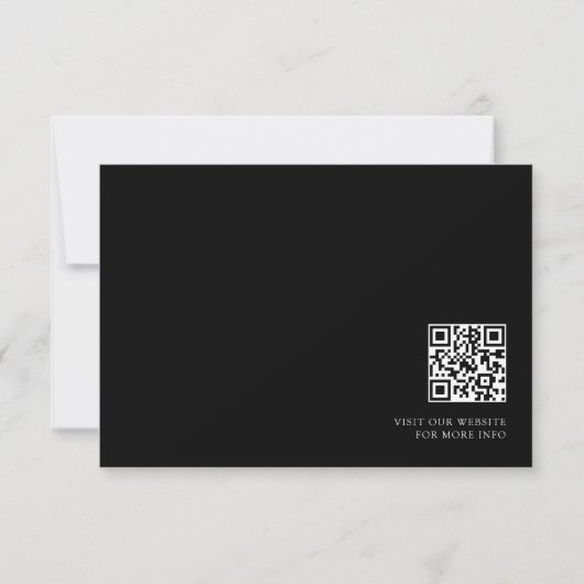 Modern Minimalist & Whimsical Script Details Kaart (Achterkant)