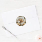 Modern Minimalist White and Gold Wedding Sticker (Envelop)