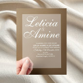 Modern Minimalist White Typographic Wedding Acryl Uitnodigingen