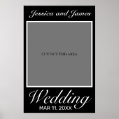 Modern minimalist White Weddings Photo Prop Poster (Voorkant)