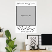 Modern minimalist White Weddings Photo Prop Poster (Thuiskantoor)